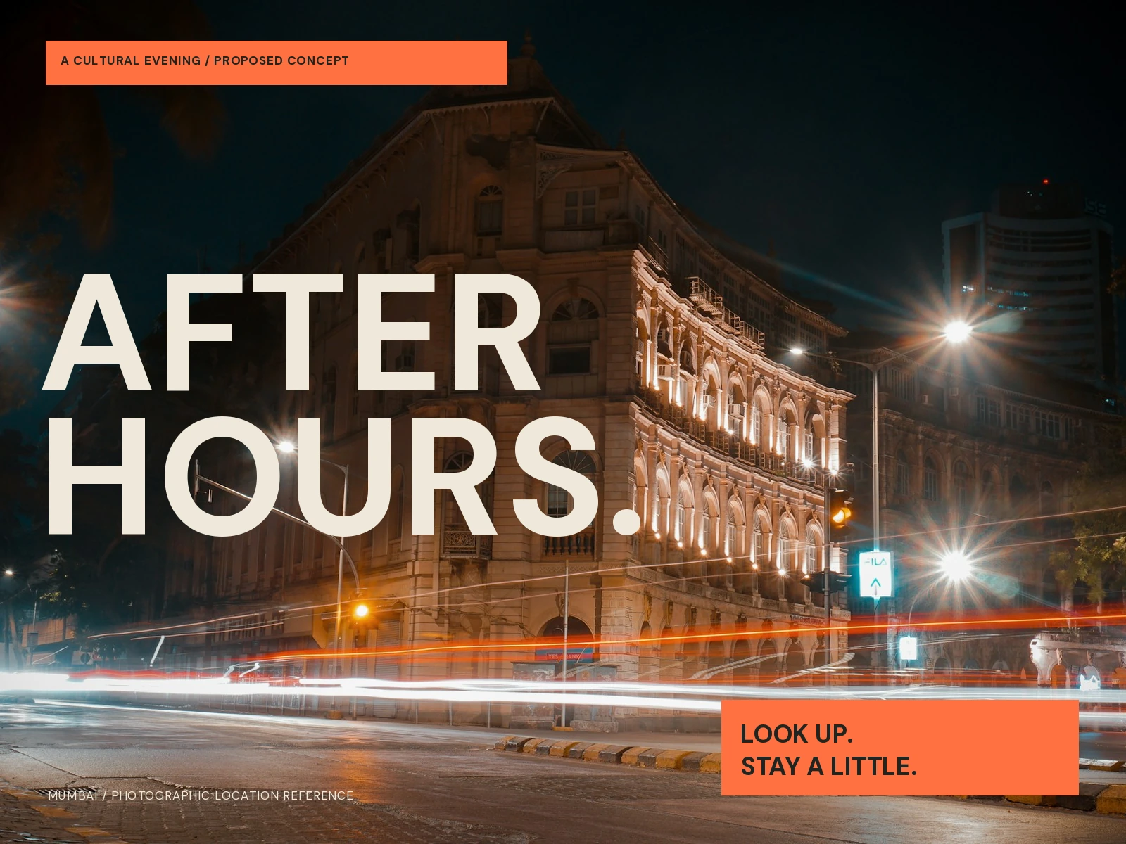 Cultural poster direction for After hours. — layout using credited real photography